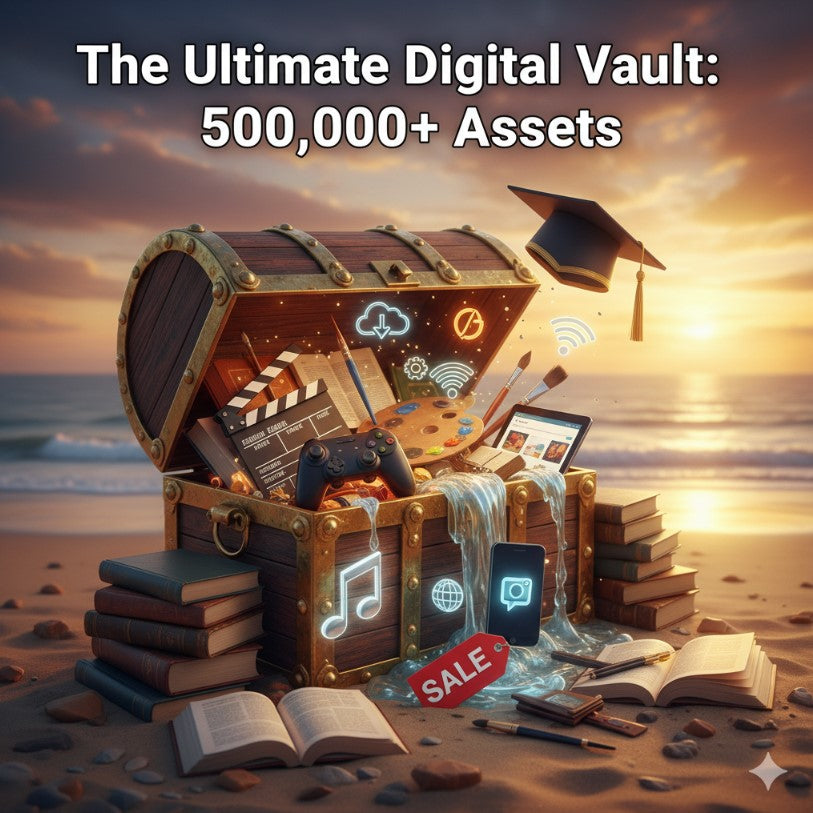 The Ultimate Digital Creator's Vault: 500,000+ Assets, Templates & Learning Materials