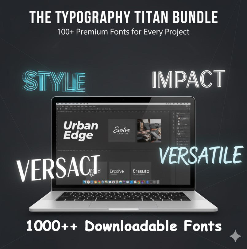 The Ultimate Premium Font Bundle: 100+ Modern Fonts for Photoshop & Design